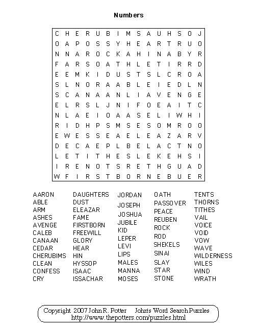 Free Printable Number Word Search Free Printable Numbers Number 